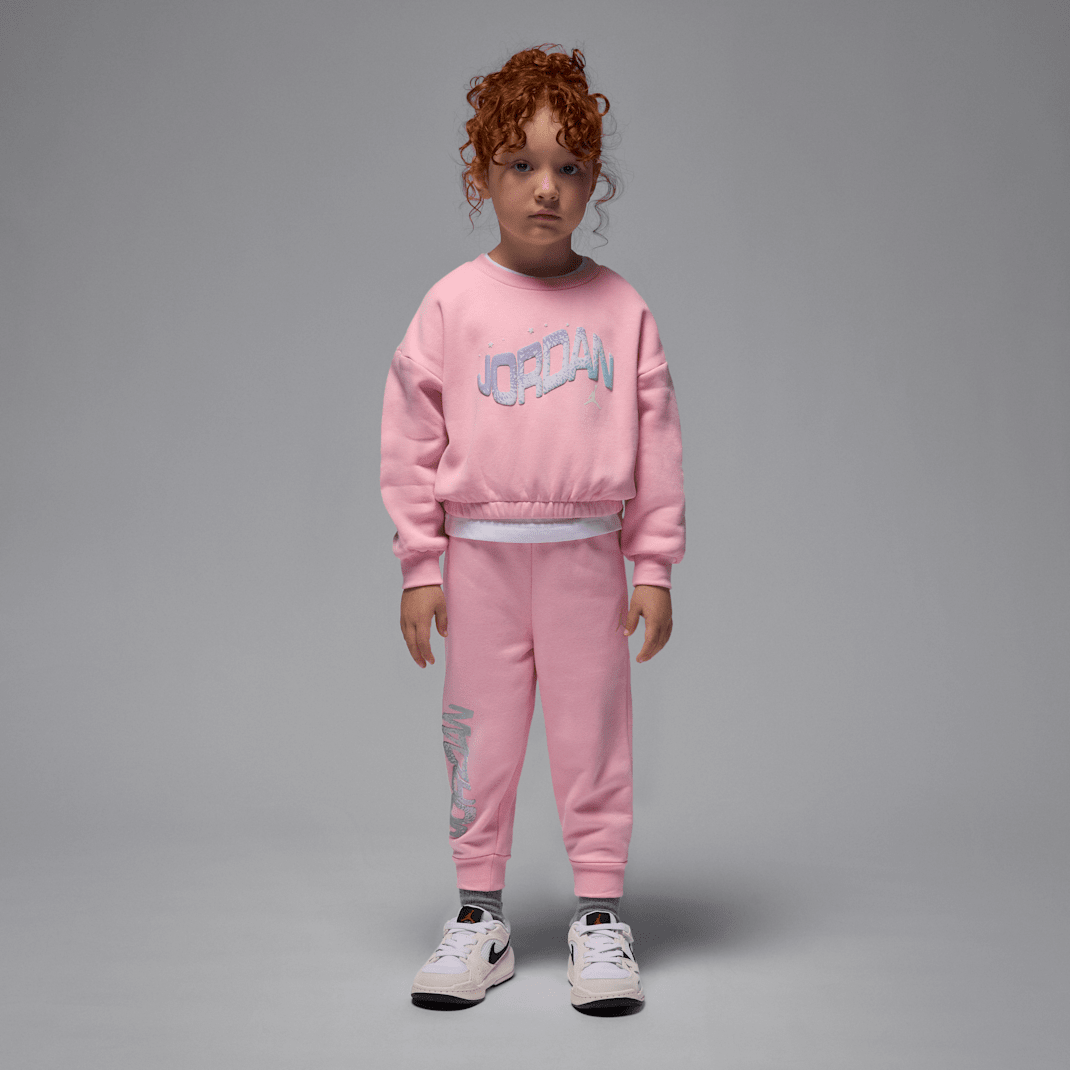 Jordan Jumpman Club Toddler Bubble Fleece 2-Piece Set - Medium Soft Pink