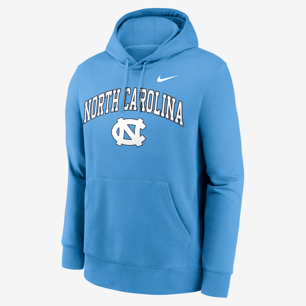 North Carolina Arch Men's Nike College Pullover Hoodie - Light Blue